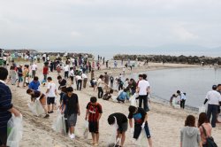 皆生海岸清掃